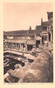 Bassin et galerie cruciale vus du Sud East Angkor Vat Cambodia, Cambodge Unused 