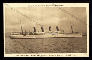 UC213 - Union Castle Liner - Arundel Castle - postcard