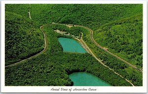 VINTAGE POSTCARD AERIAL VIEW OF THE HORSESHOE CURVE AT ALTOONA PENNA NORTH