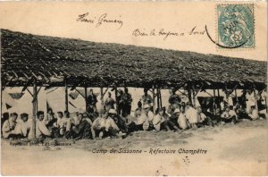 CPA Militaire Camp de SISSONNE - Réfectoire Champétre (92187)