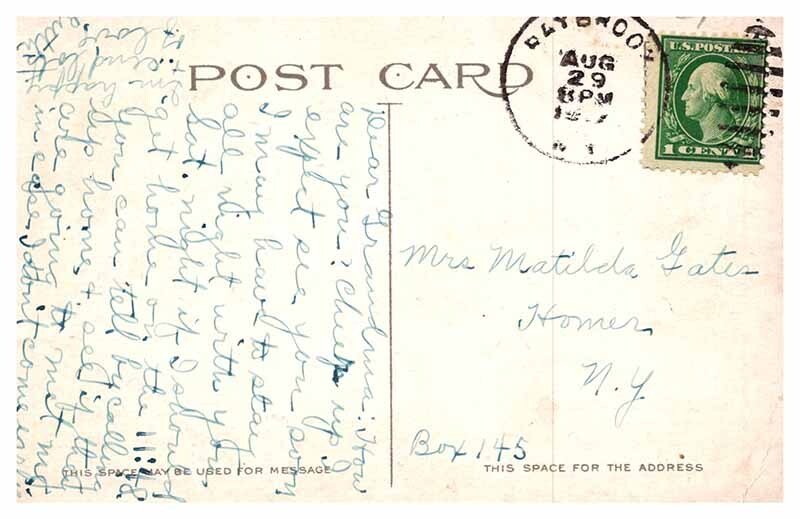 Postcard PANORAMIC SCENE Adirondack Mountains New York NY AQ6445