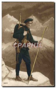 Old Postcard Militaria Alpine hunters