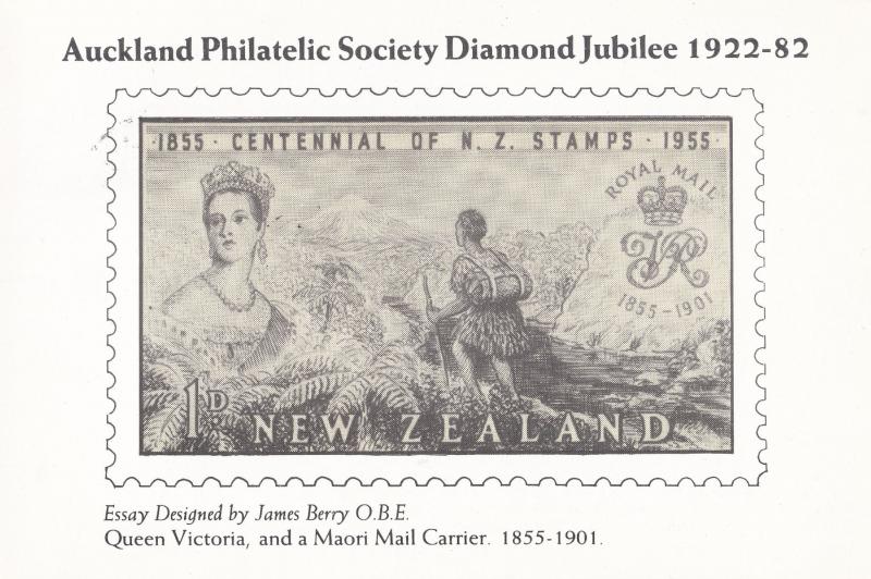 Queen Victoria Maori Mail Carrier Stamp Auckland New Zealand 1982 FDC Postcard