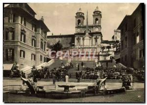 Postcard Modern Rome Trinita dei Monti