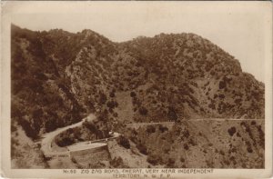 PC PAKISTAN, ZIG ZAG ROAD, CHERAT, Vintage REAL PHOTO Postcard (b43327)