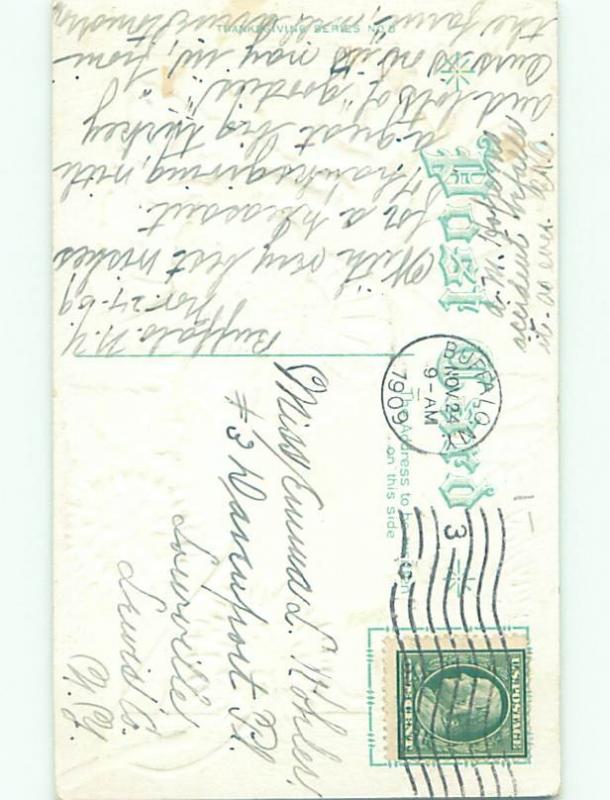 Divided-Back THANKSGIVING SCENE Great Postcard AA0516