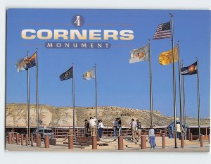 Postcard Four Corners Monument, Colorado, Arizona, Utah & New Mexico, USA