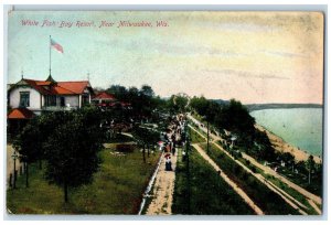 c1910 White Fish Bay Resort Near Milwaukee Wisconsin WI Antique Postcard