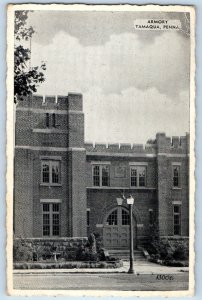Tamaqua Pennsylvania PA Postcard Armory Exterior Building c1941 Vintage Antique