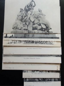 c1907 - The Albert Memorial (Set of 8 Postcards) Asia, Africa, Europe, Poets etc