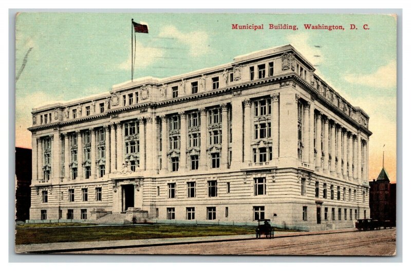 Vintage 1912 Postcard Panoramic View The Municipal Building Washington DC