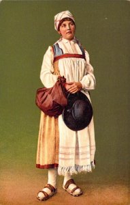 c.'07,  Europe Charm Costumed Women, #107, Ticino,  Zurich Publ.,  Old Postcard