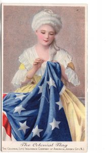 The Colonial Flag, Colonial Life Insurance Company, Jersey City Postcard