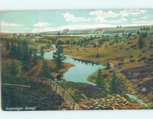 Unused Old Postcard PANORAMIC VIEW Kongsvinger In Hedmark County Norway F5414