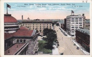 Indiana South Bend Main Street Looking North From Jefferson