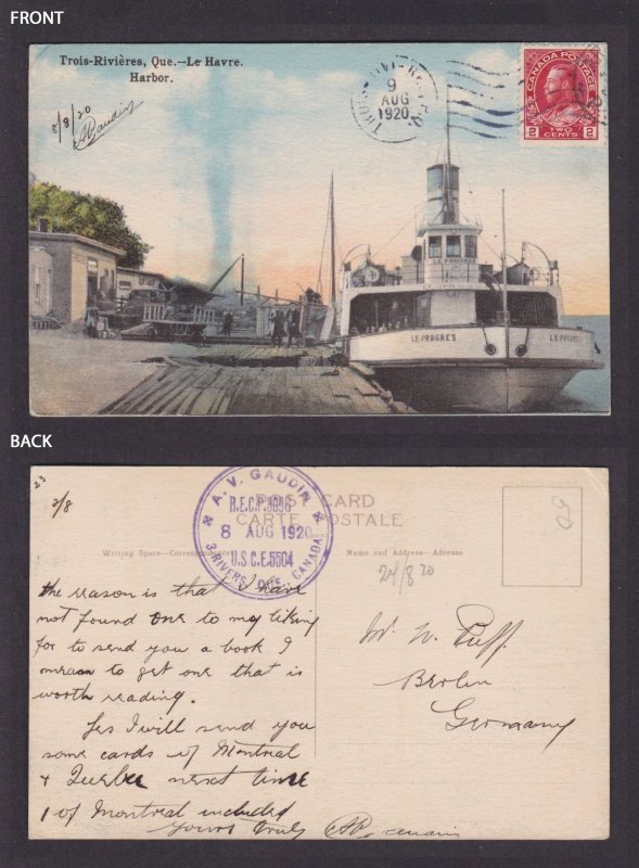 Postcard, CANADA, Three Rivers (Trois-Rivières), Harbor