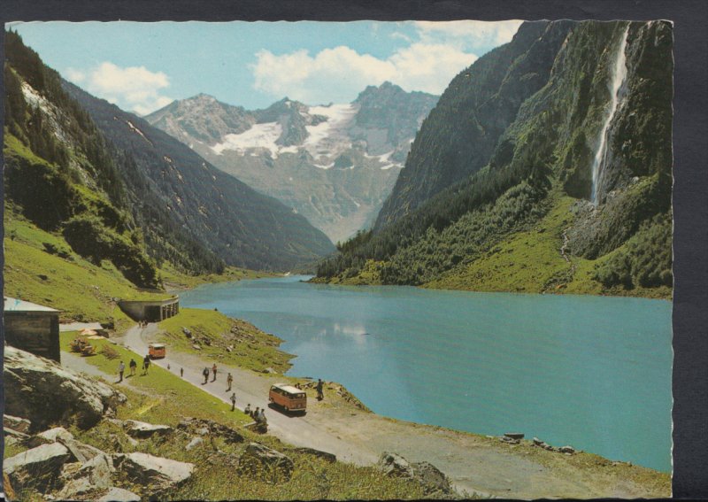 Austria Postcard - Alpengasthaus,, Wasserfall am Stillupp-Strasse, Zillertal,...