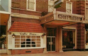 Pennsylvania Bloomsburg 1950s Hotel Magee Coffee House Dobyns Postcard 22-6001