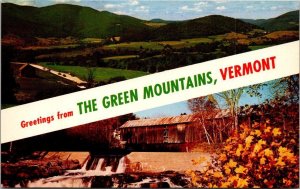Vermont Greetings From The Green Mountain Split View