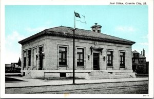 Postcard United States Post Office Building in Granite City, Illinois