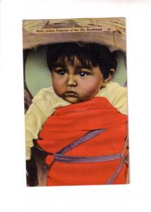 Baby Indian in Papoose Ole Southwest, Used 1943, Indigenous Cultural Dress