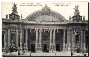 Old Postcard From Paris Porte Monumental Grand Palais