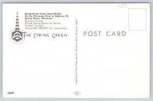 Spring Green WI~The Spring Green Restaurant-Lounge~Design By Frank Lloyd Wright