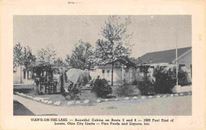 Vian's on Lake Erie Cabins Motel Lorain Ohio 1950s postcard