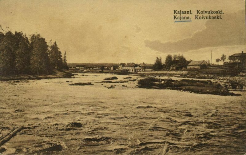 finland suomi, KAJAANI KAJANA, Koivukoski, River Scene (1910s) Postcard