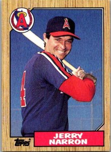 1987 Topps Baseball Card Jerry Narron California Angels sk19034