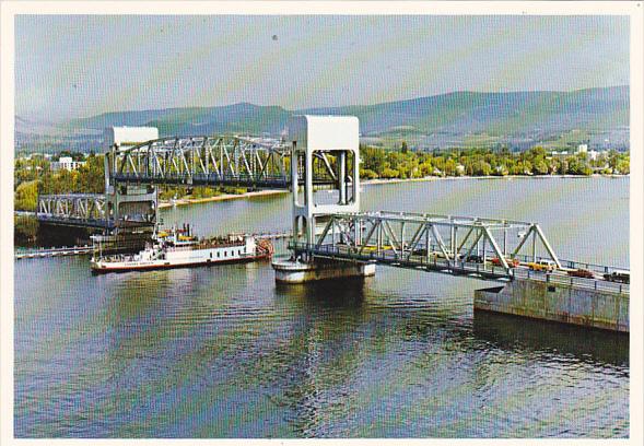 Canada Fintry Queen Paddle Wheeler Under Floating Bridge Okanagan Lake Kelown...