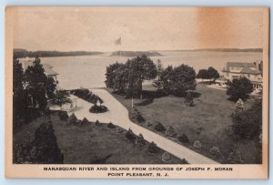 1940 Point Pleasant New Jersey NJ Postcard Manasquan River Island Grounds Joseph