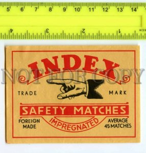 500208 INDEX Vintage match label