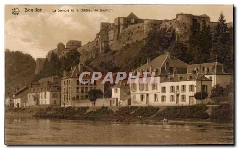 Old Postcard Bouillon Belgium The Semois and the castle