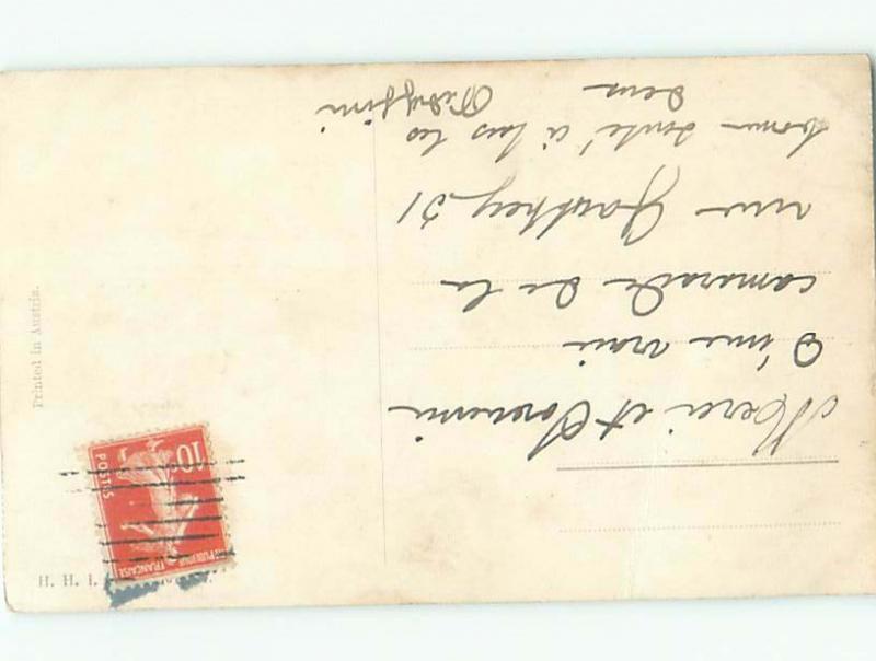 foreign c1910 Postcard FRENCH GIRL AND BOY WITH EASTER EGGS AC3216