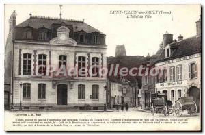 Postcard Old Saint Julien du Sault Yonne The City Hotel