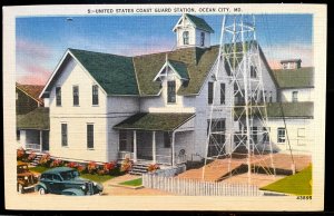 Vintage Postcard 1930-1945 U.S. Coast Guard Station, Ocean City, Maryland (MD)