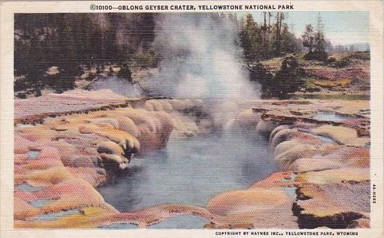 Wyoming Yellowstone National Park Oblong Geyser Crater