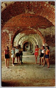 Vtg Alabama AL Fort Morgan Brick Arches Baldwin County Gulf Shores View Postcard