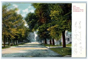 1906 East Side Franklin Park Bloomington Illinois IL Posted Postcard