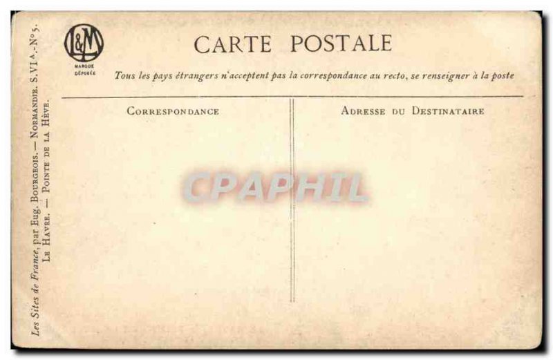 Old Postcard Le Havre Pointe de la Heve