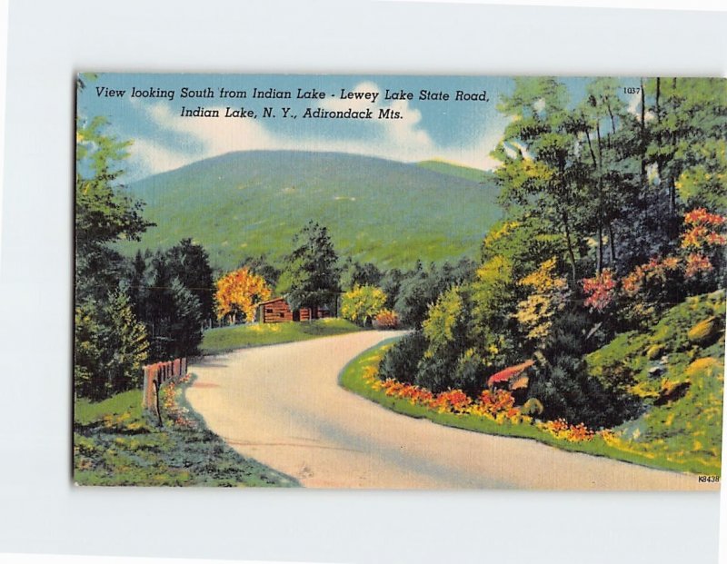 Postcard View looking south from Lake Indian Lake-Lewey Lake State Road, N. Y.
