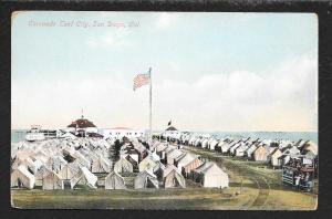 Coronado Beach Tent City San Diego CA unused c1910