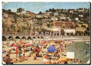 Modern Postcard The wonderful sites of the French Riviera Menton The Beach ha...