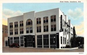 Jonesboro Arkansas Hotel Noble Street View Antique Postcard K52597