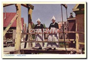 Old Postcard Volendam Holland Women Folklore