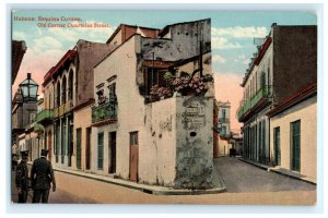 Old Corner Cuarteles Street Havana Cuba Postcard (F20)
