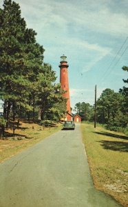 Vintage Postcard Assateague Light Southern Tip Of Island Lighthouse Virginia VA