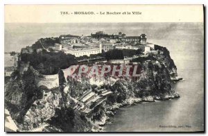 Old Postcard Monaco The Rock and the City