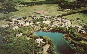 Notre-Dame Campus 1954 Air View University College Fighting Irish, Postcard